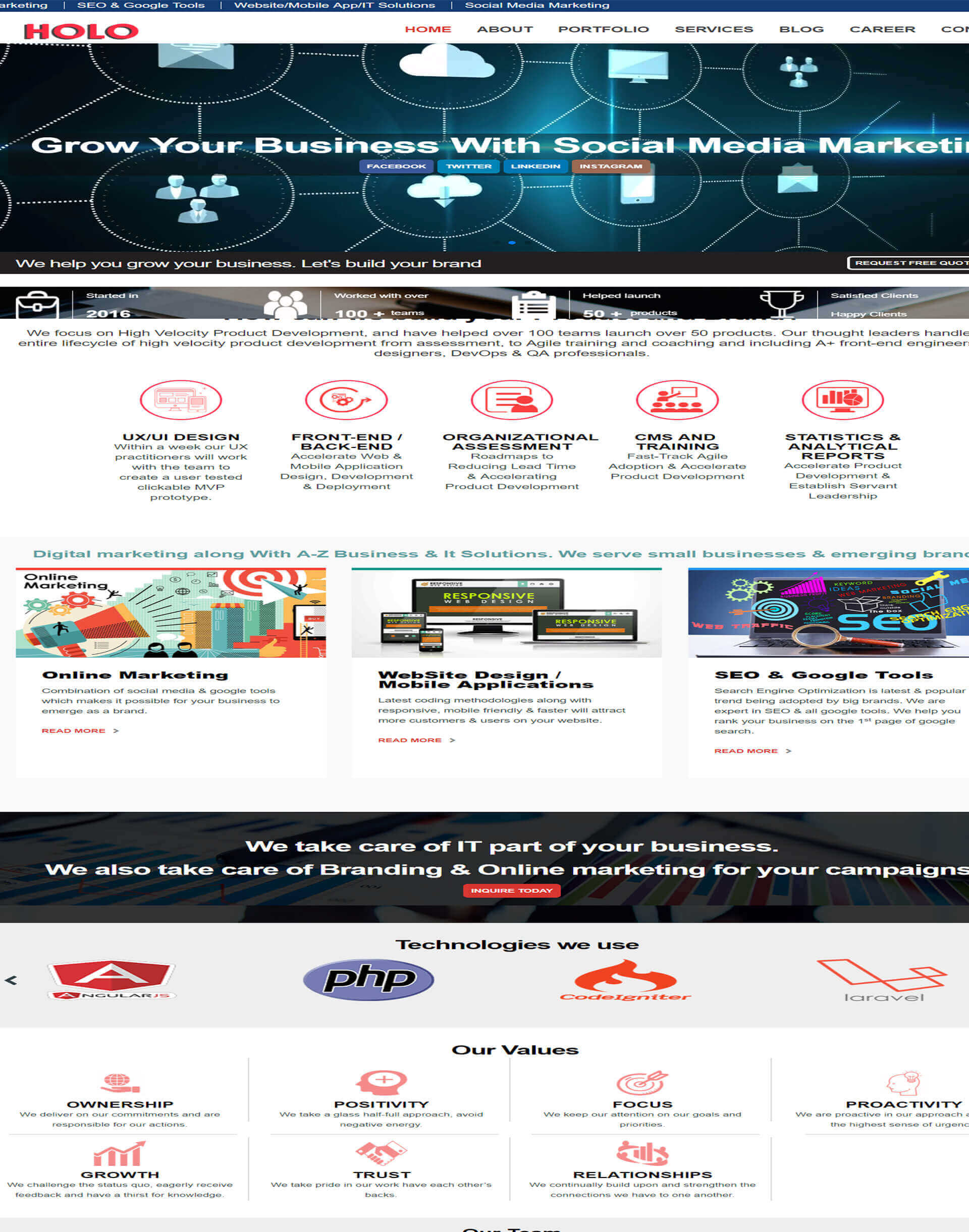 Holo Web Design